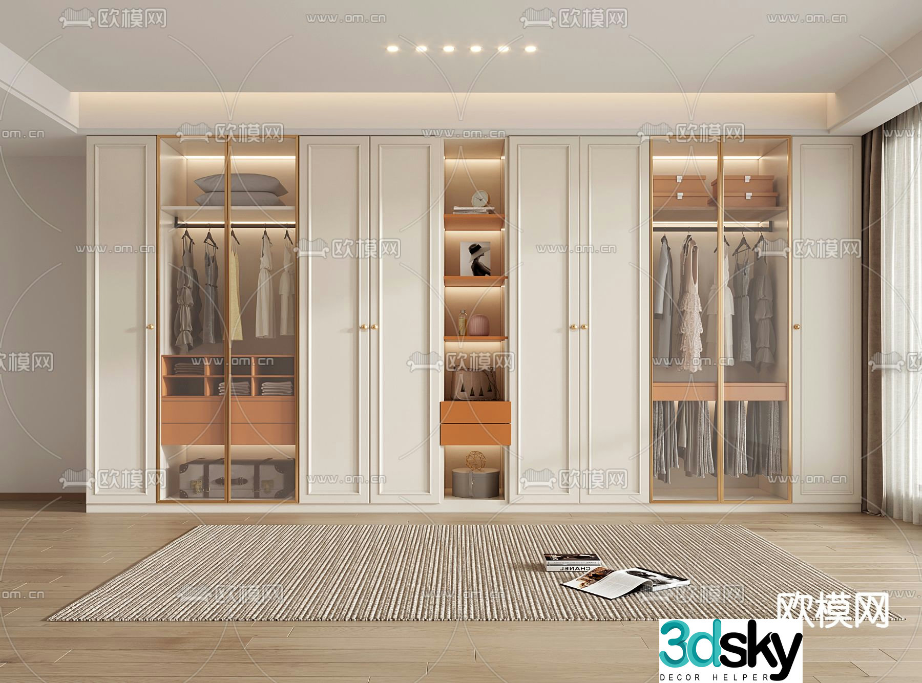 French wardrobe 3d model