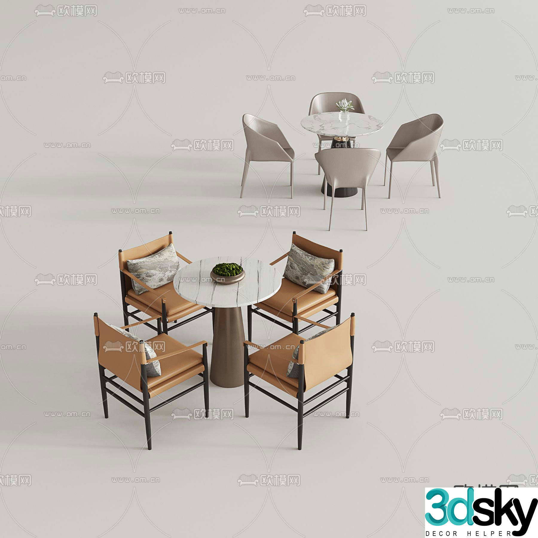 Negotiation tables and chairs leisure tables and chairs 3d model