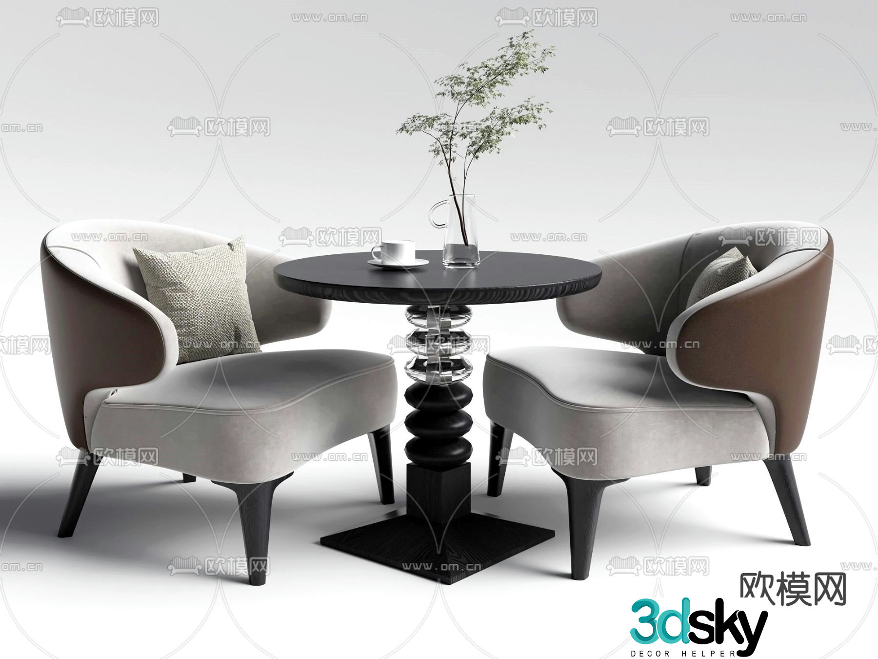 Negotiation tables and chairs leisure tables and chairs 3d model