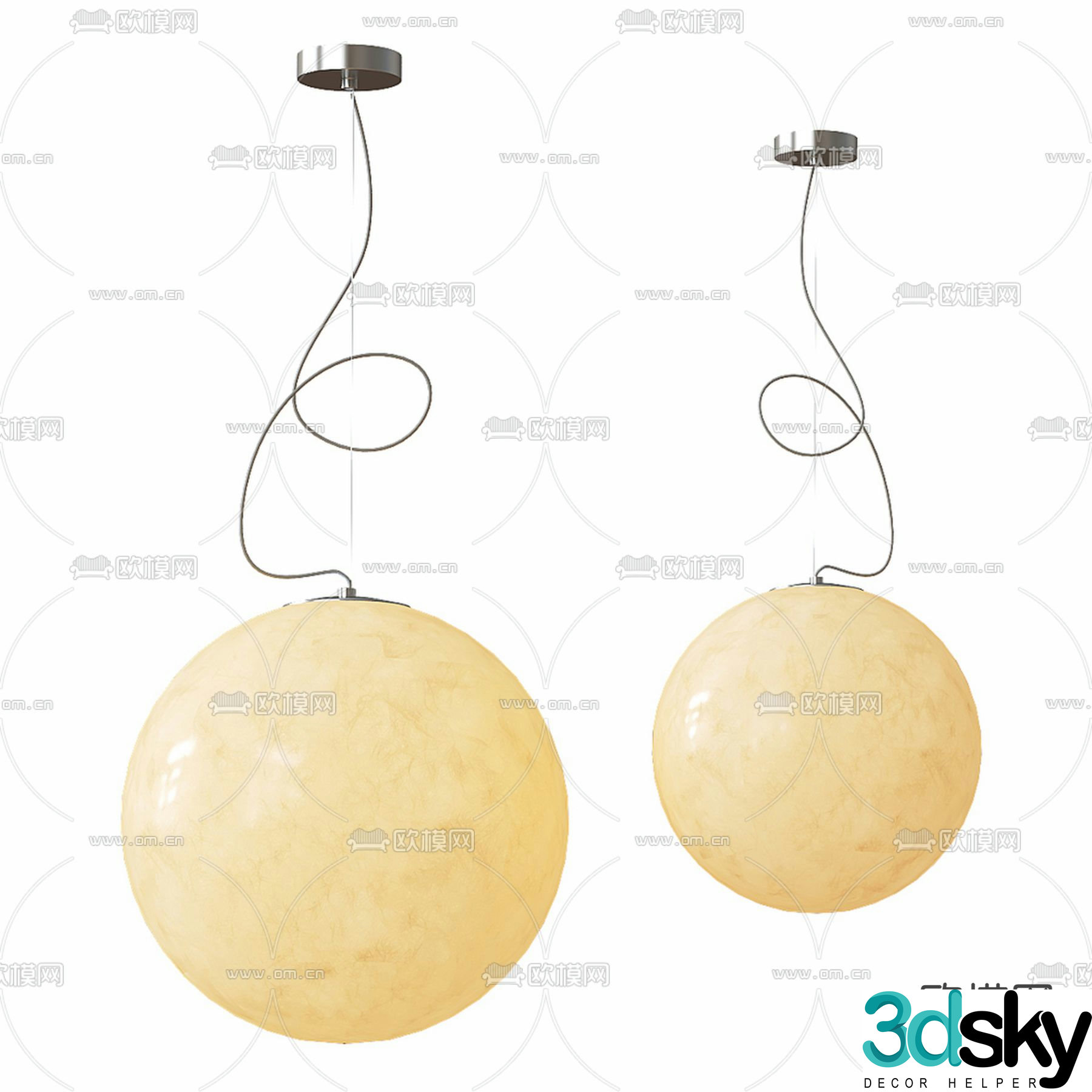 Spherical chandelier 3d model