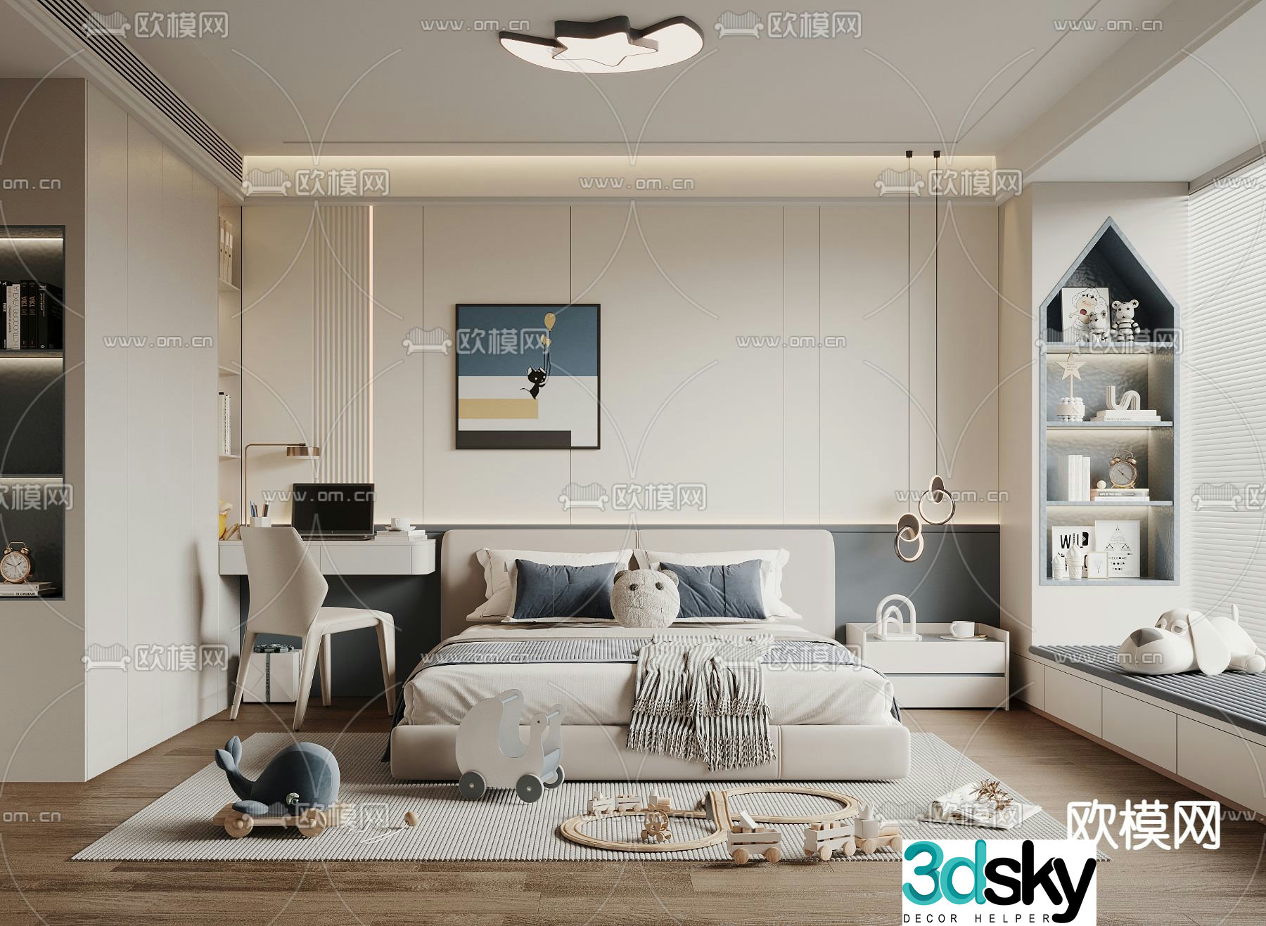 Modern children’s room Boy’s room Kid’s room 3d model