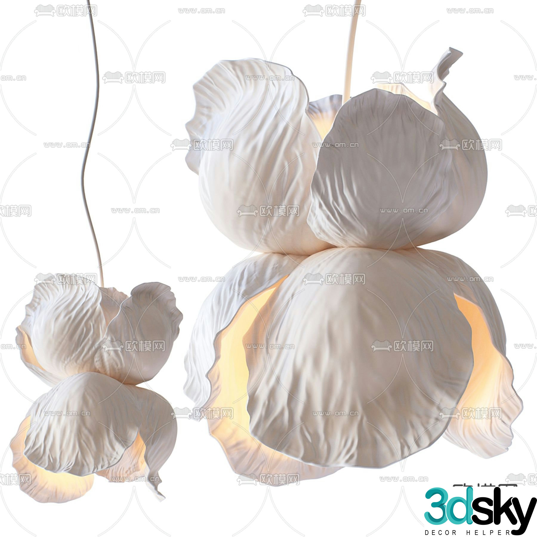 Mathieu Lehanneur bud chandelier 3d model