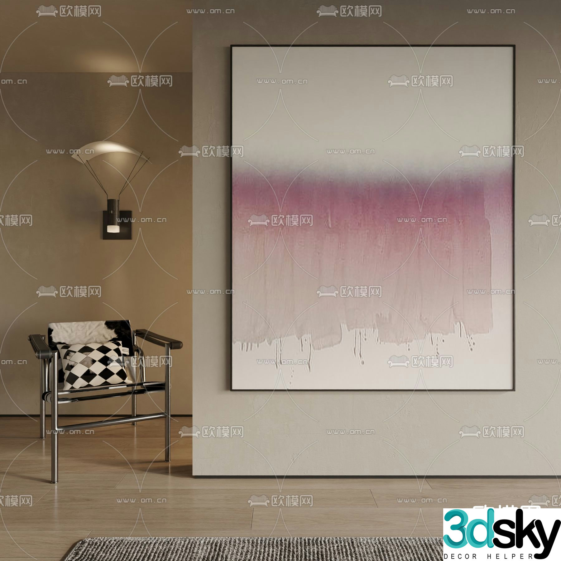 Simple painting Art painting Decorative painting 3d model