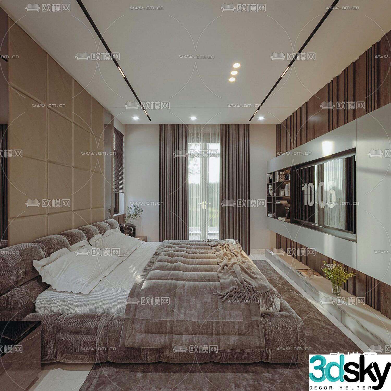 Modern bedroom Master bedroom Master room 3d model