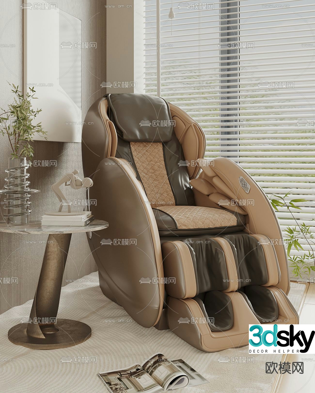 Massage chair foot massage chair massage sofa foot massage chair 3d model