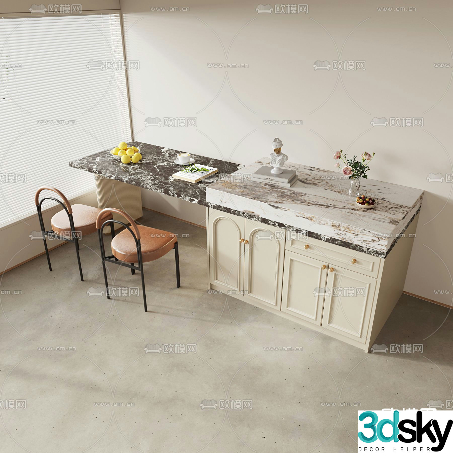 French bar island 3D model