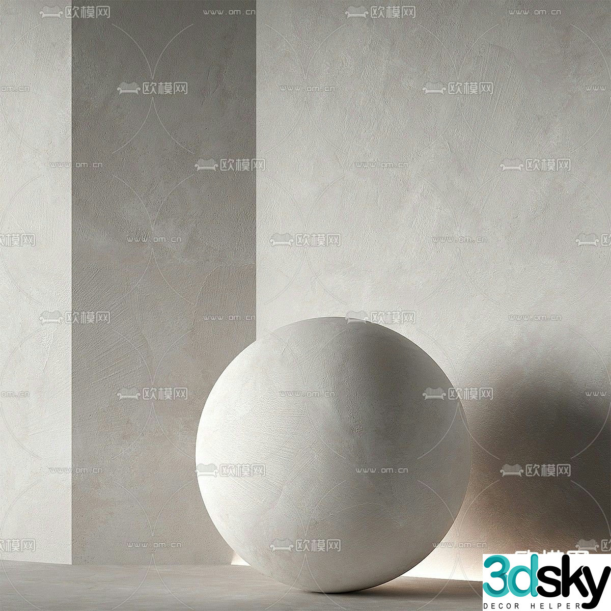 Off-white wall paint texture paint art paint plaster material 3D model