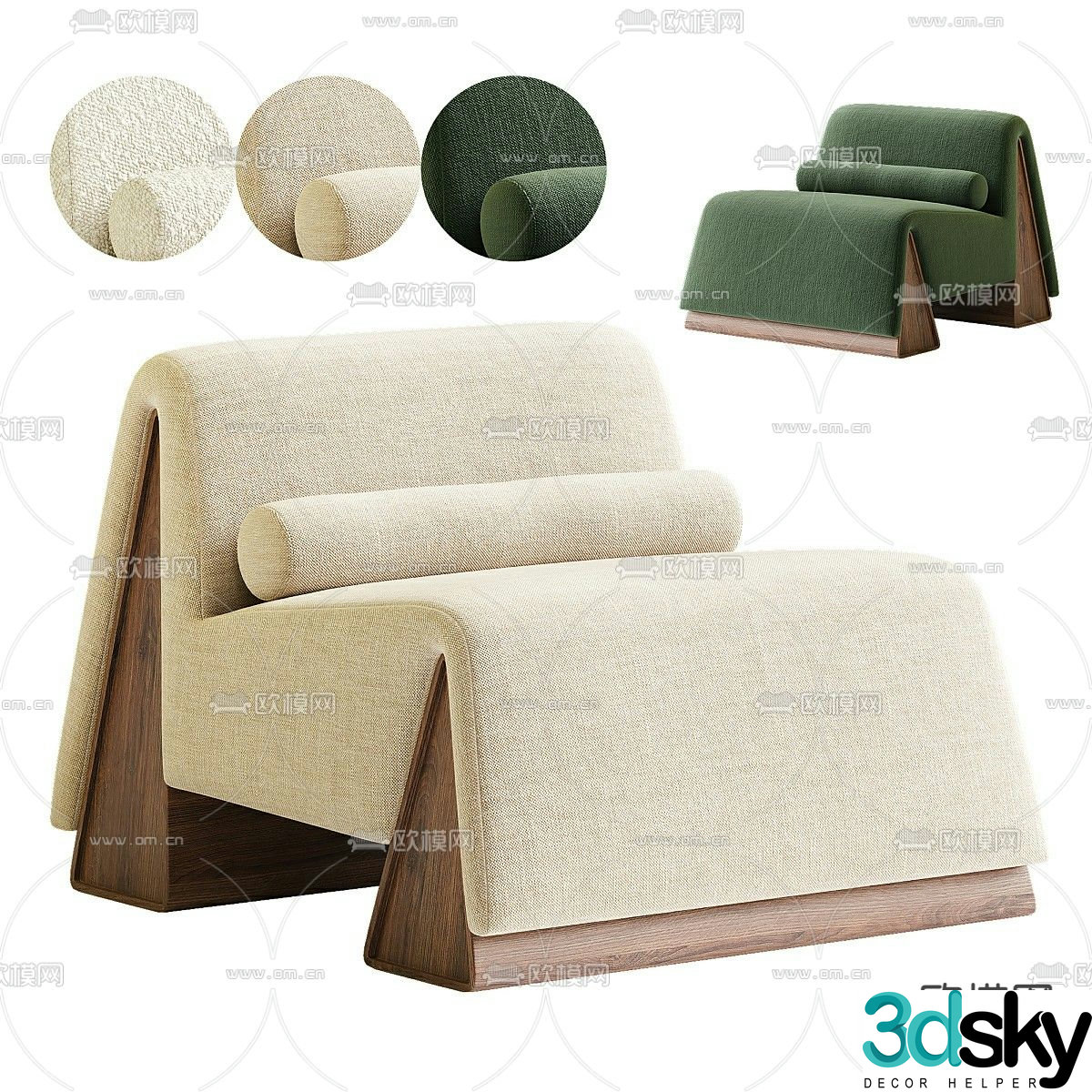 Leisure sofa single sofa sofa chair 3d model