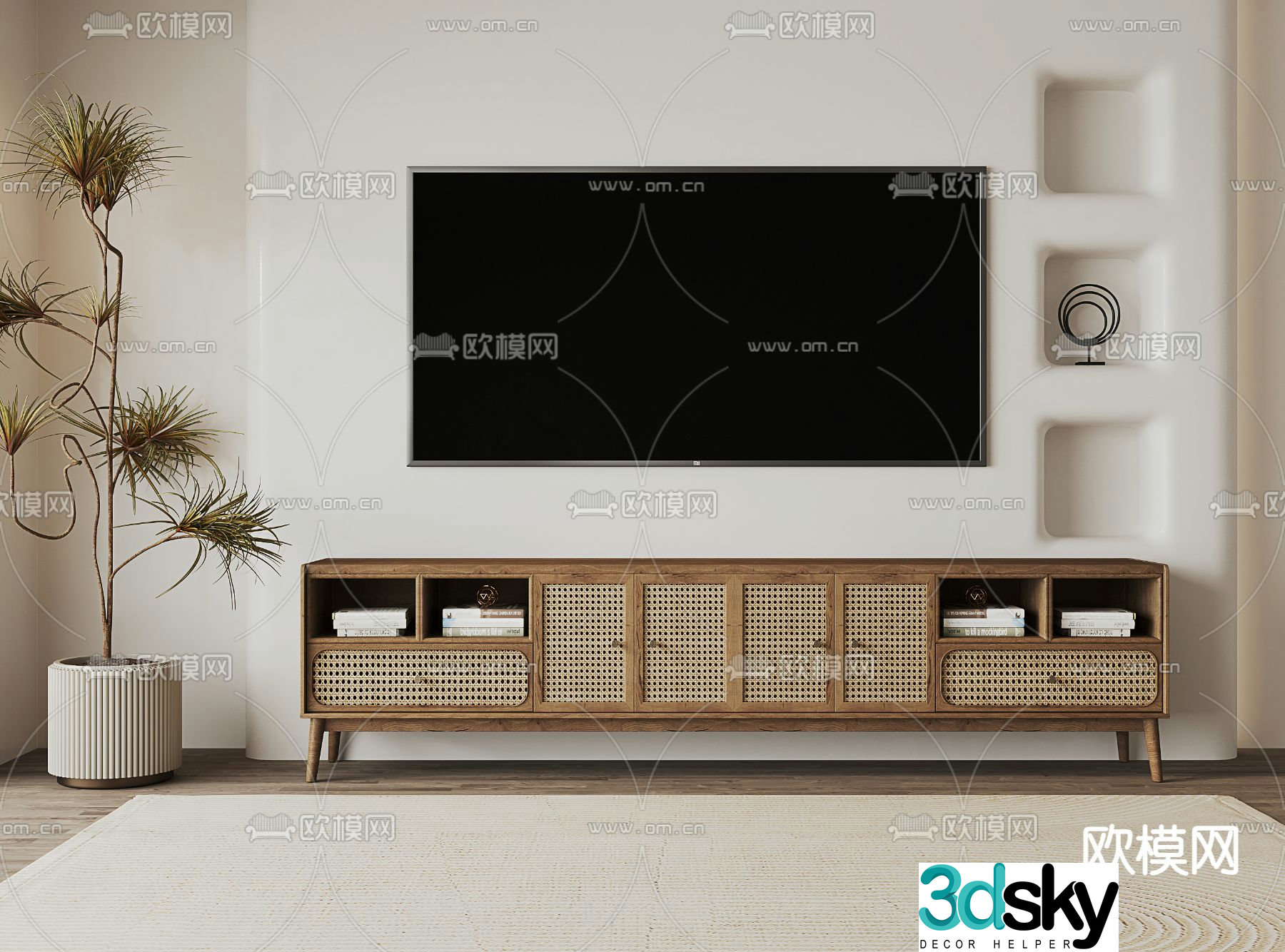 Wasabi Wind TV Cabinet 3D Model