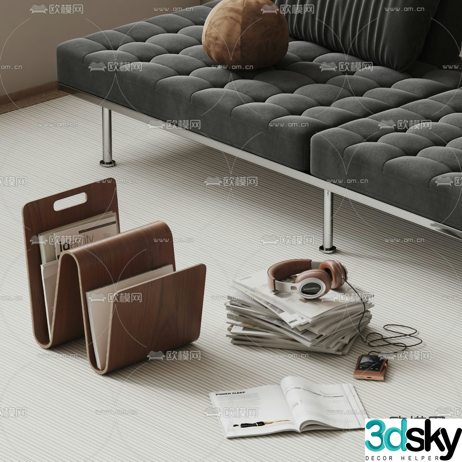 magazine rack bookshelf books magazine 3d model