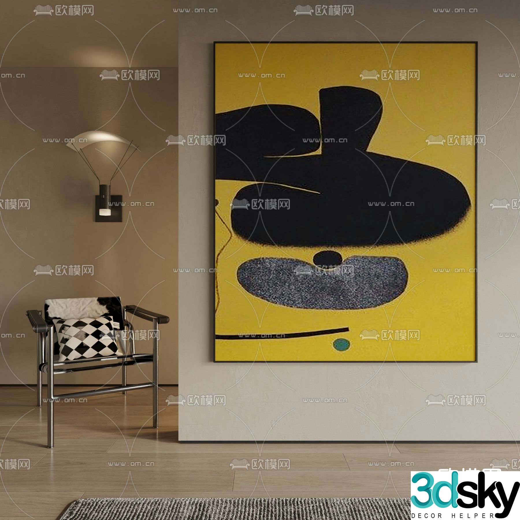 Simple painting Art painting Decorative painting 3d model