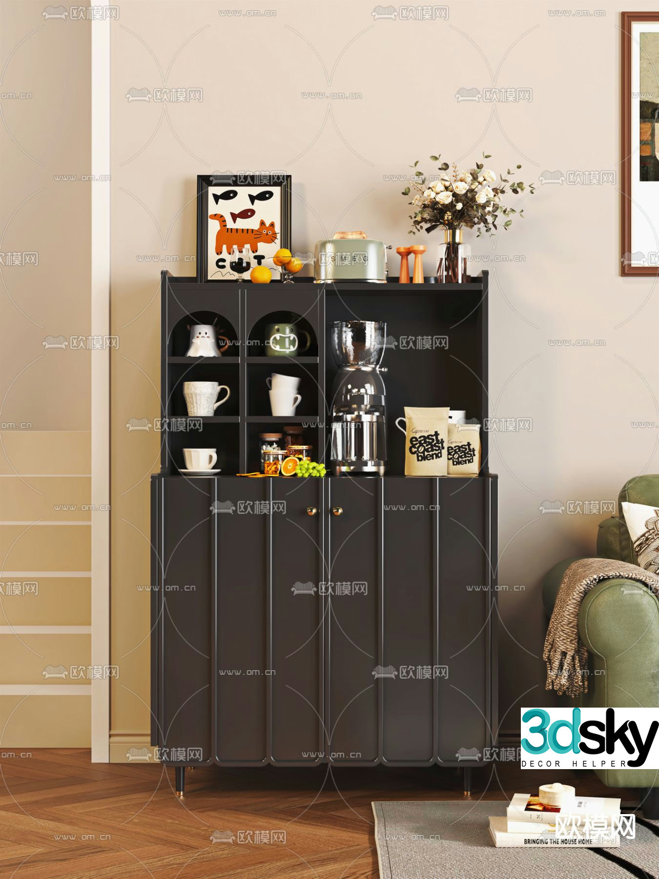 French sideboard 3d model