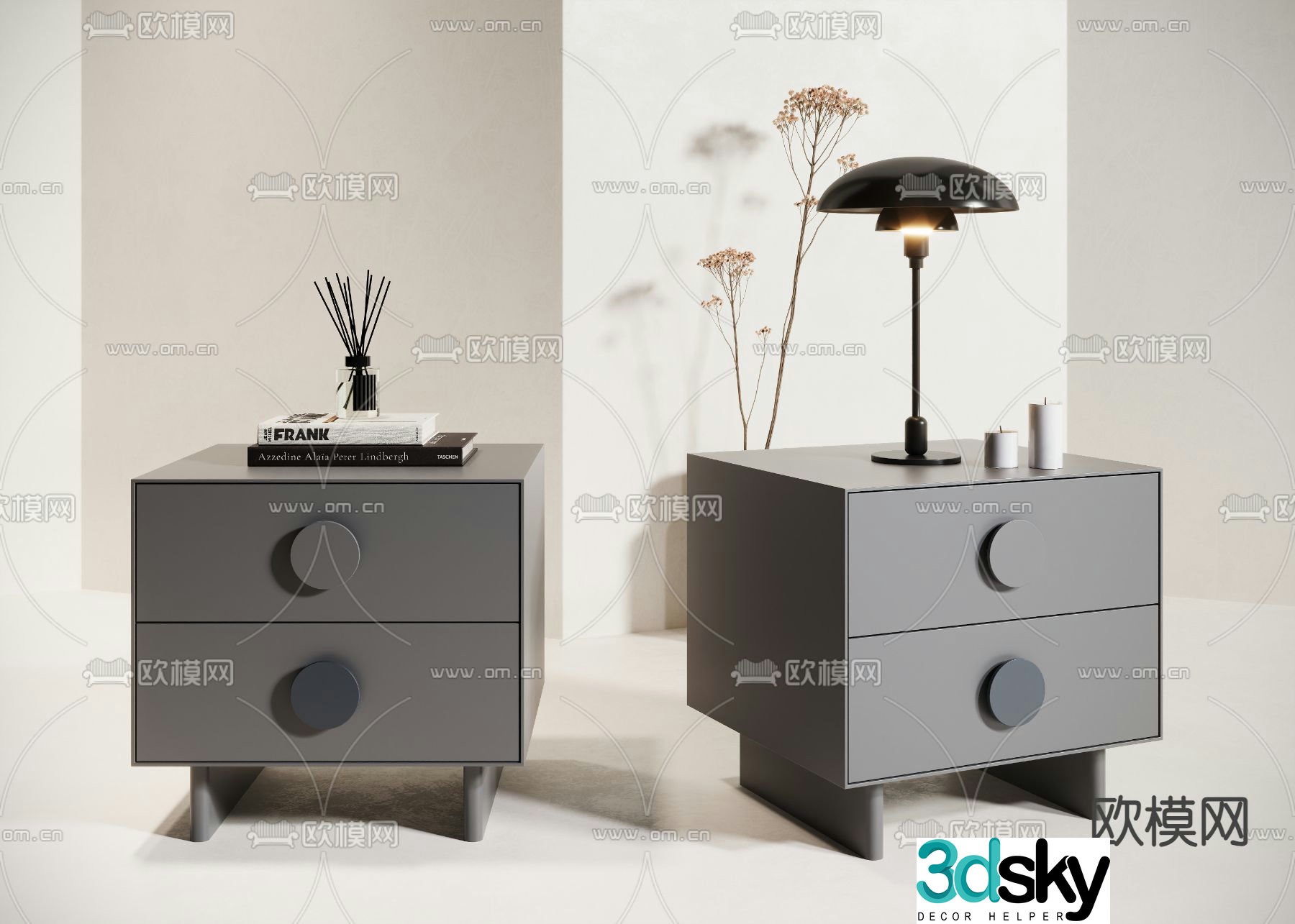 bedside table 3d model