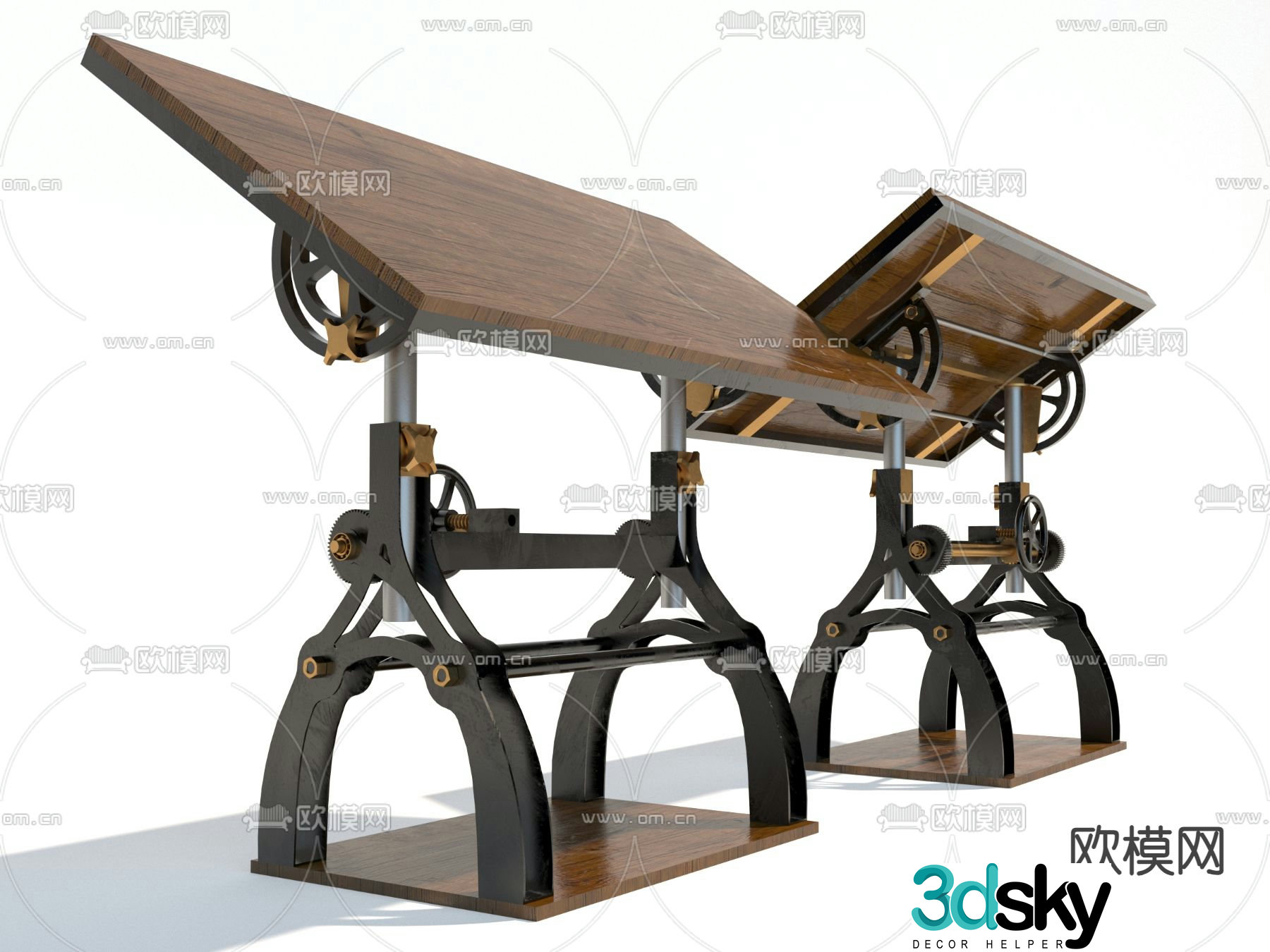 Multifunctional table, drawing table, painting table, lifting table 3D model