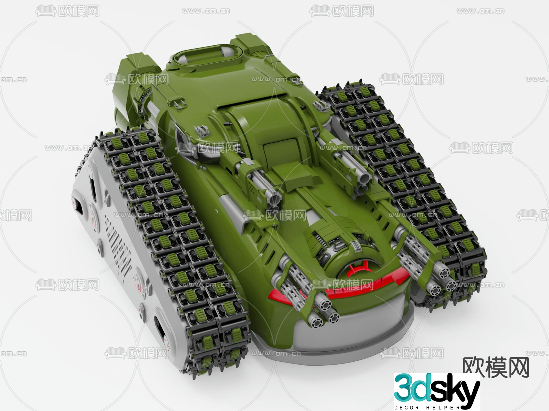 Tank LEGO building block toy mecha trendy 3D model
