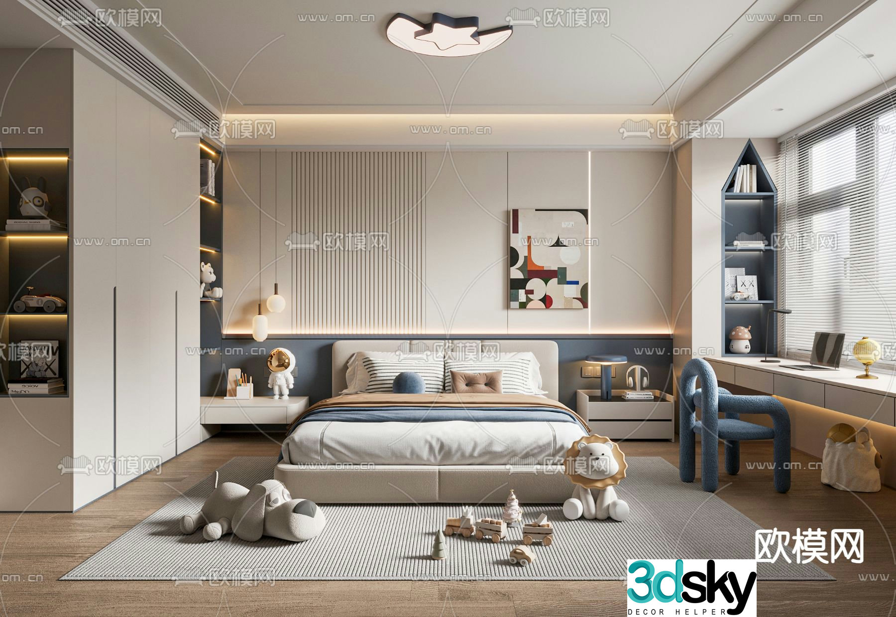 Children’s room Boy’s room Kid’s room Bedroom 3D model
