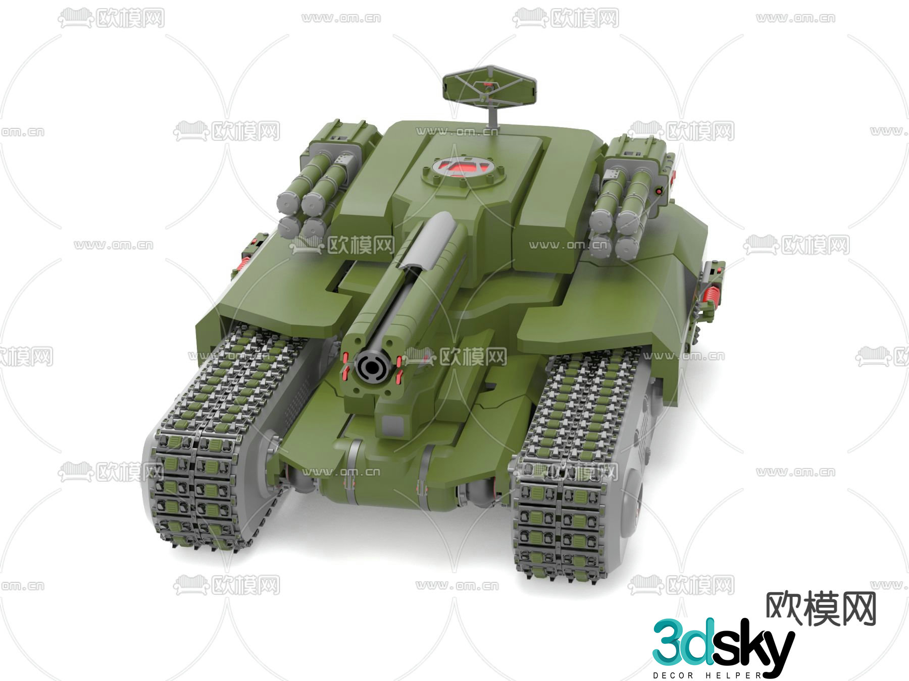 Tank LEGO building block toy mecha trendy 3D model
