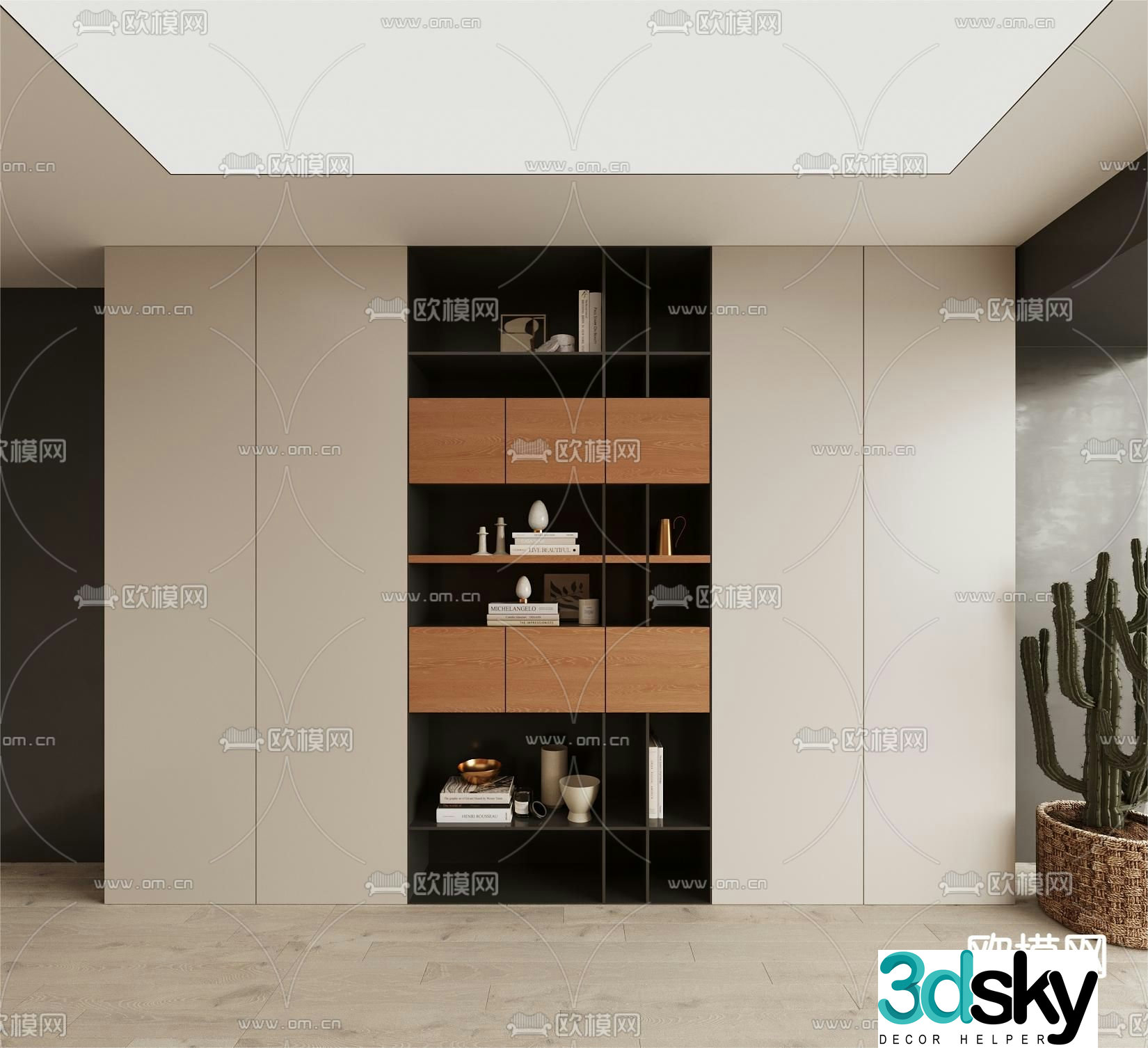 Decorative cabinet display cabinet 3d model
