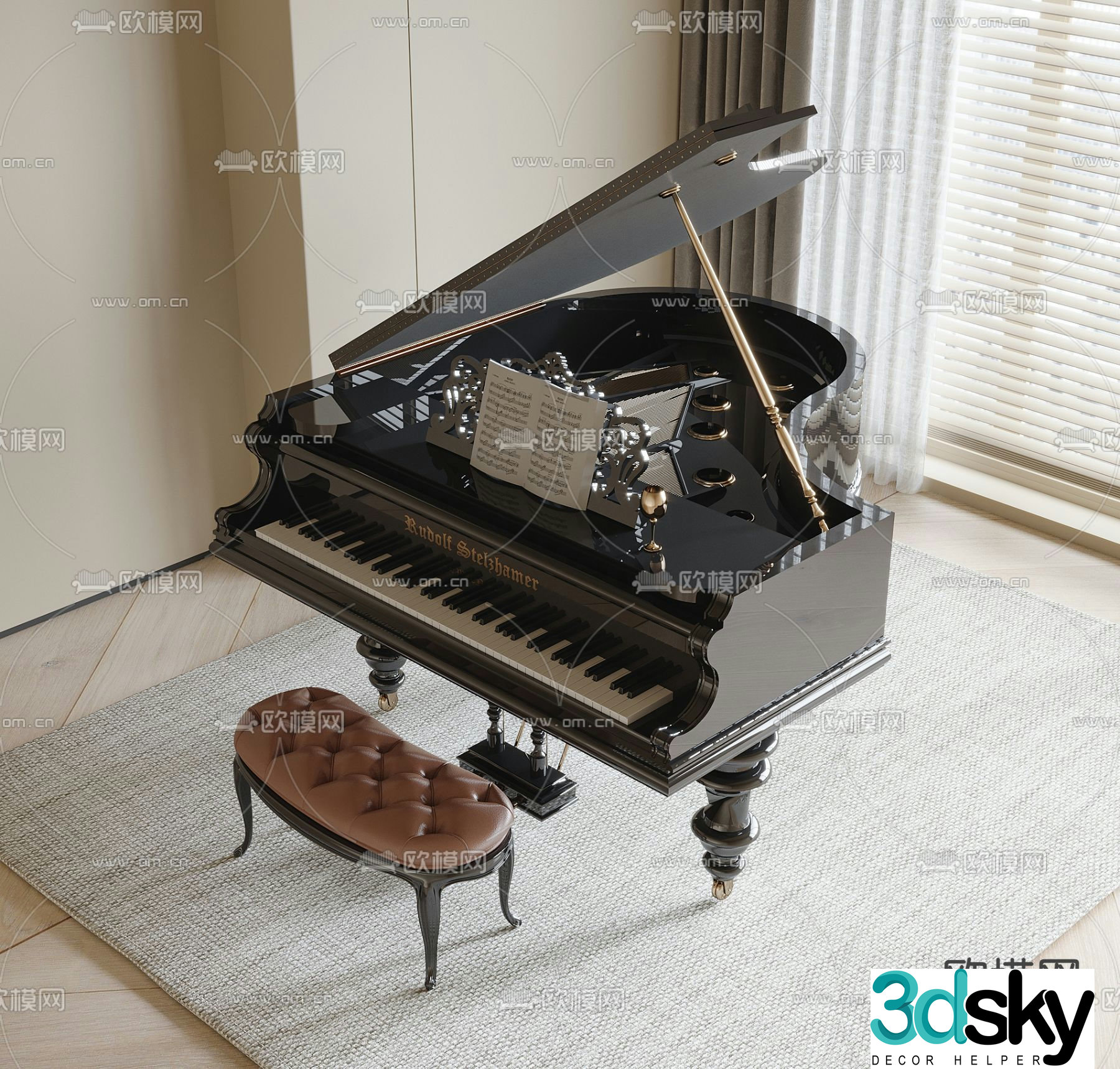 piano 3d model