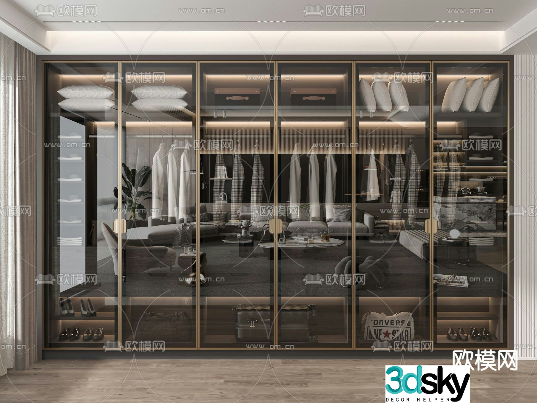 Glass wardrobe 3d model
