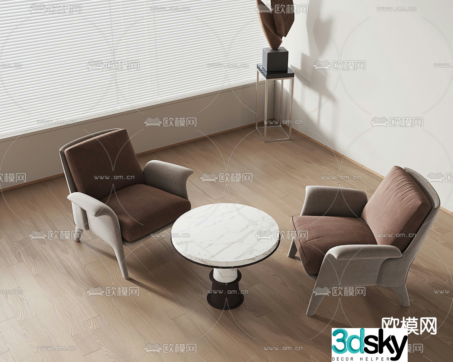 Sofa chair armchair leisure chair table 3d model