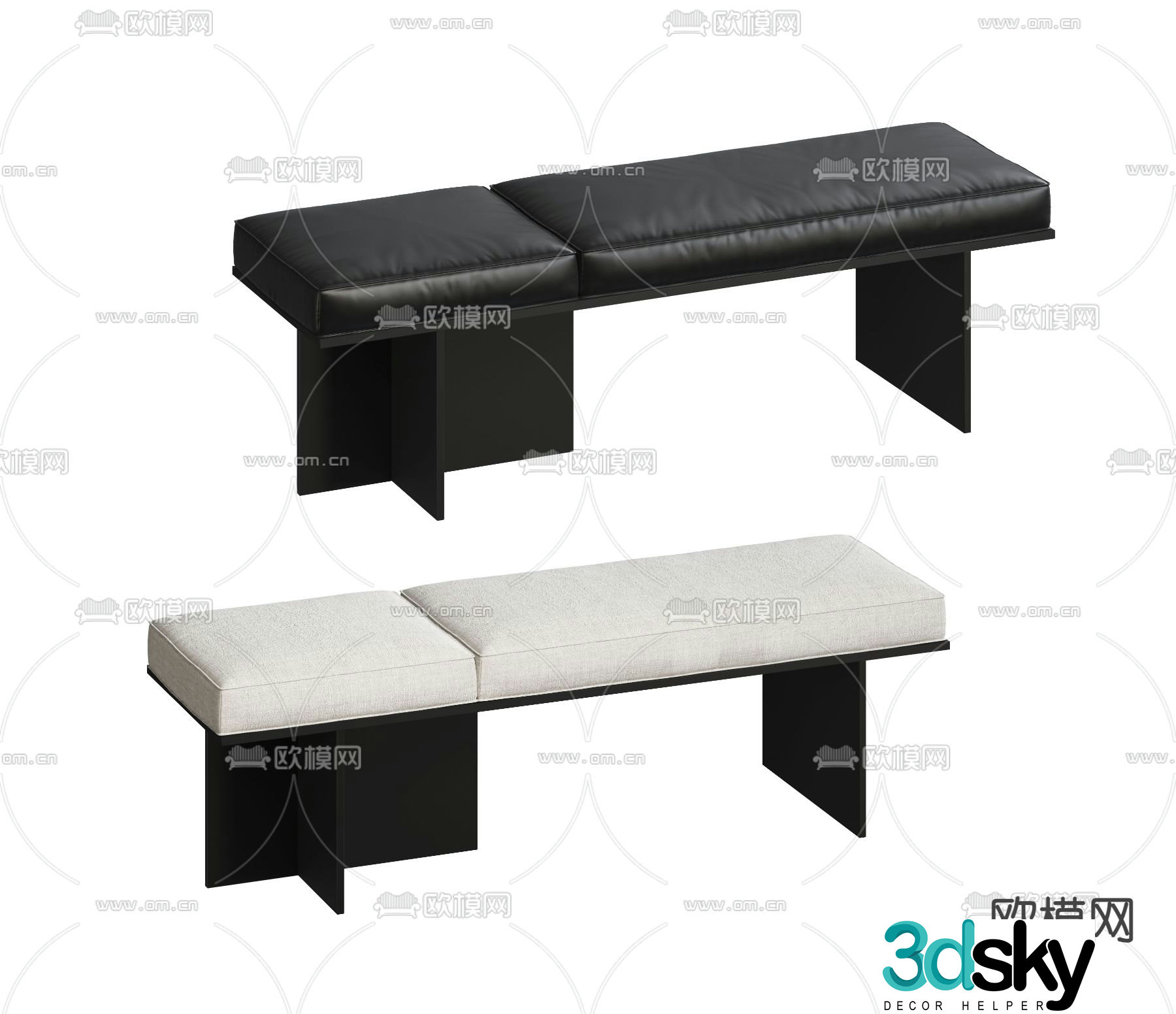 Shoe Changing Bench Sofa Bench 3D Model