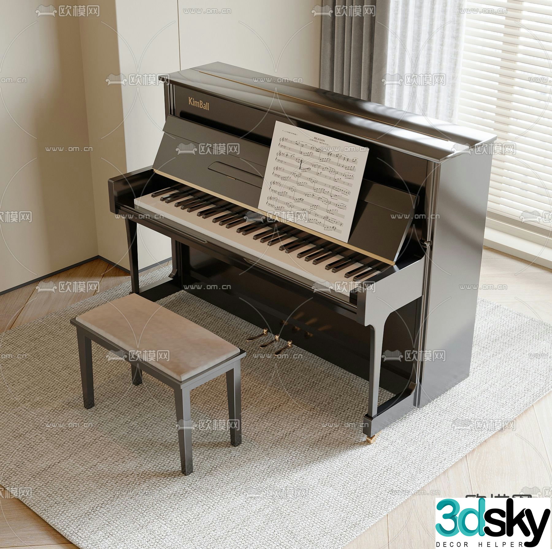 piano 3d model