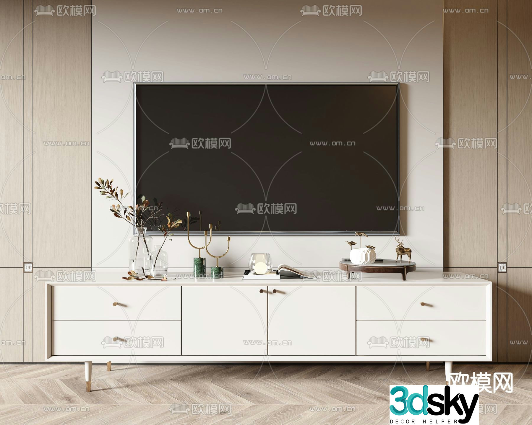 Modern TV cabinet 3d model