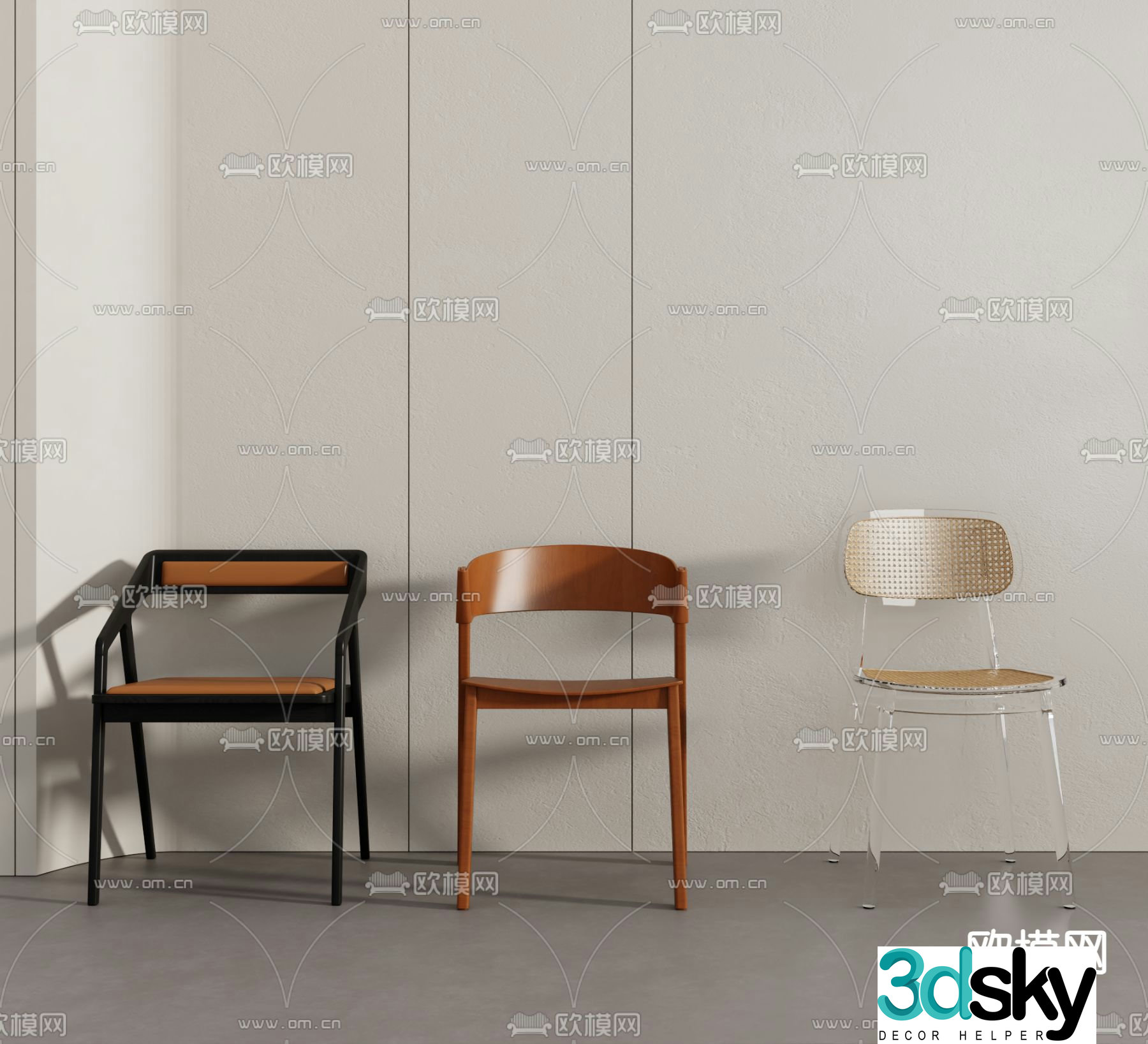 chair dining chair 3d model