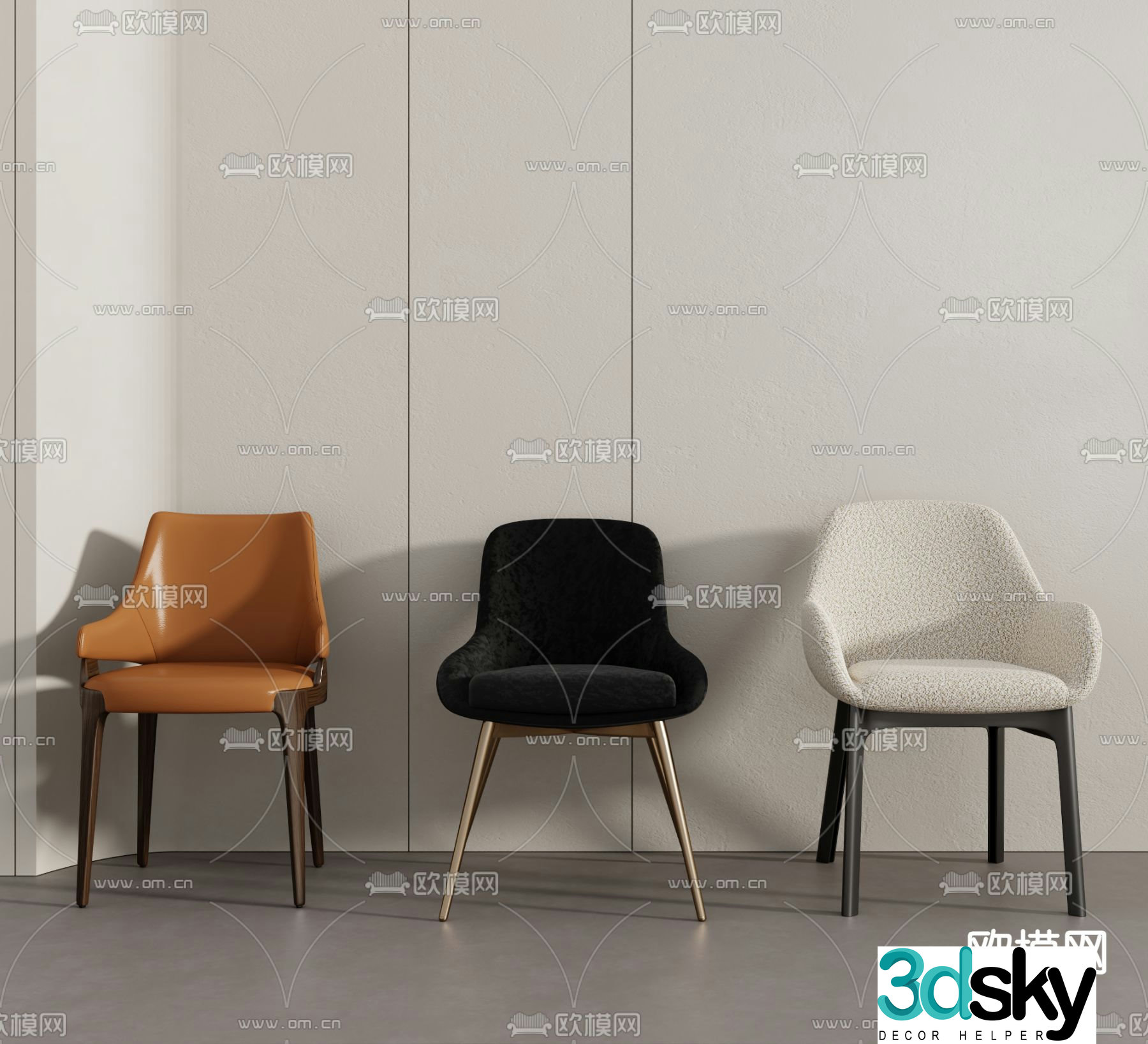 chair dining chair 3d model