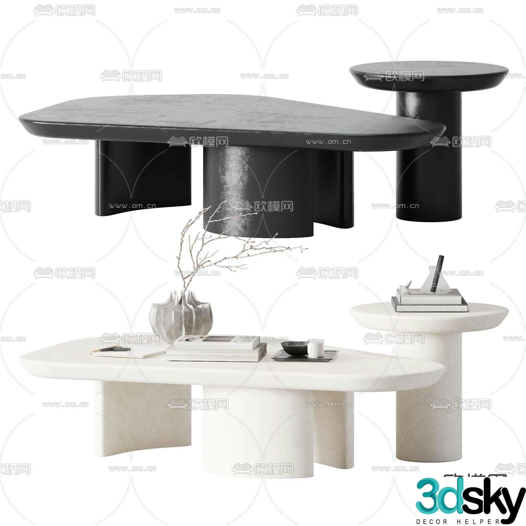 3D model of mother and child coffee table