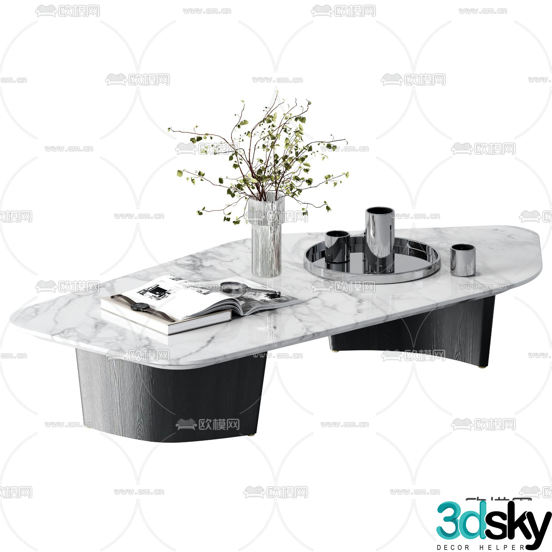 Marble coffee table 3d model
