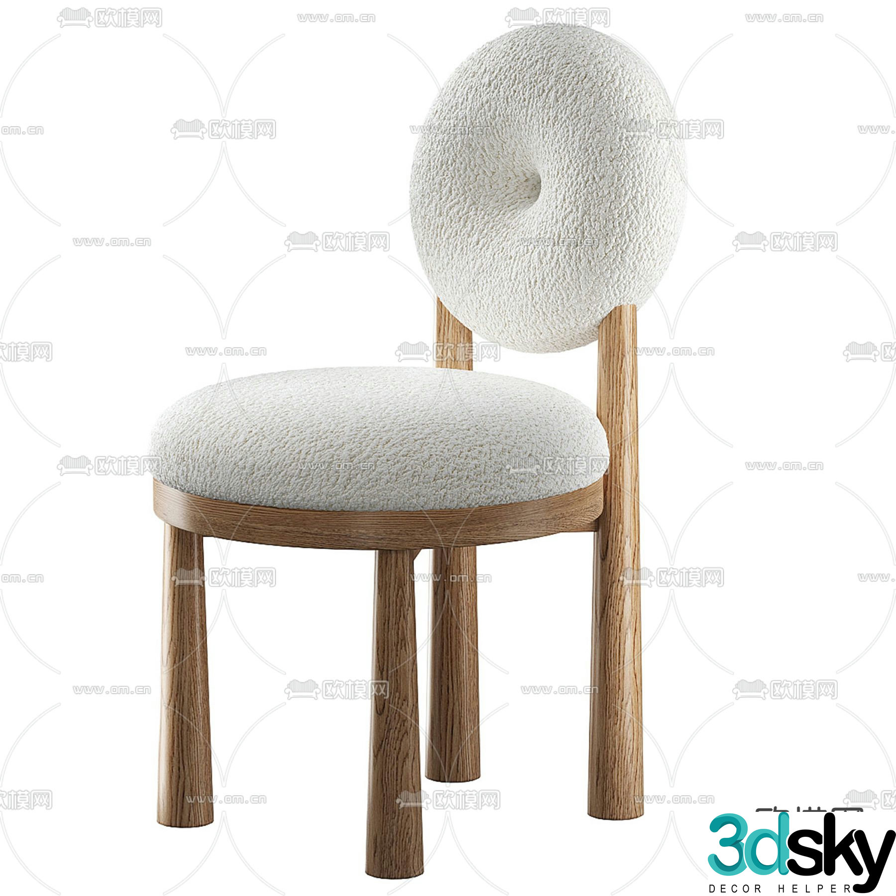 Grand Cairo chair dining chair 3d model