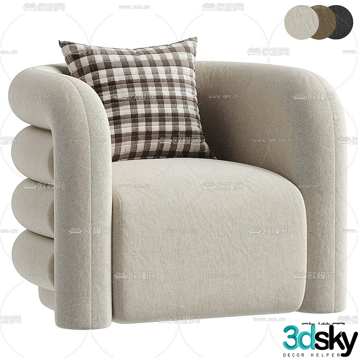 Single sofa sofa chair 3d model