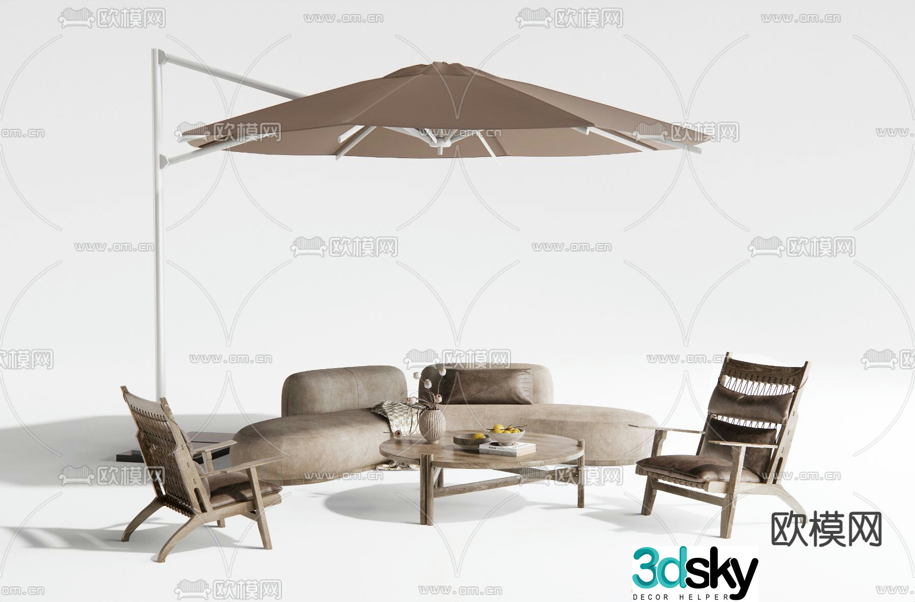 Outdoor sofa garden sofa 3d model