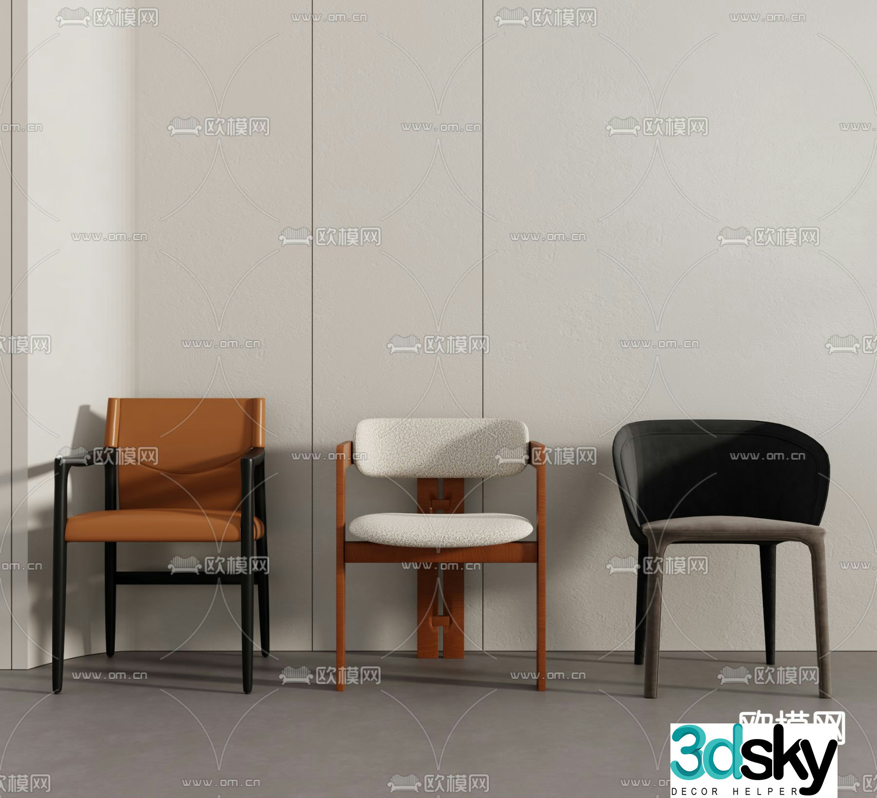 Medieval style chair leisure chair armchair 3d model