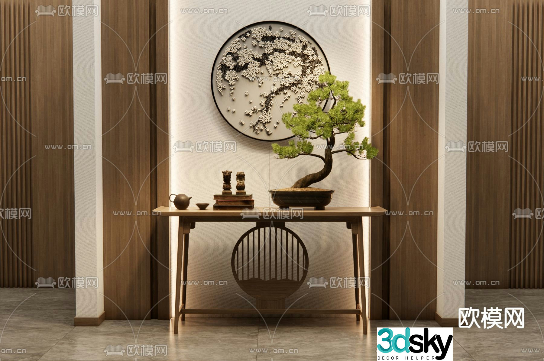 New Chinese-style Duanjingdai 3D model