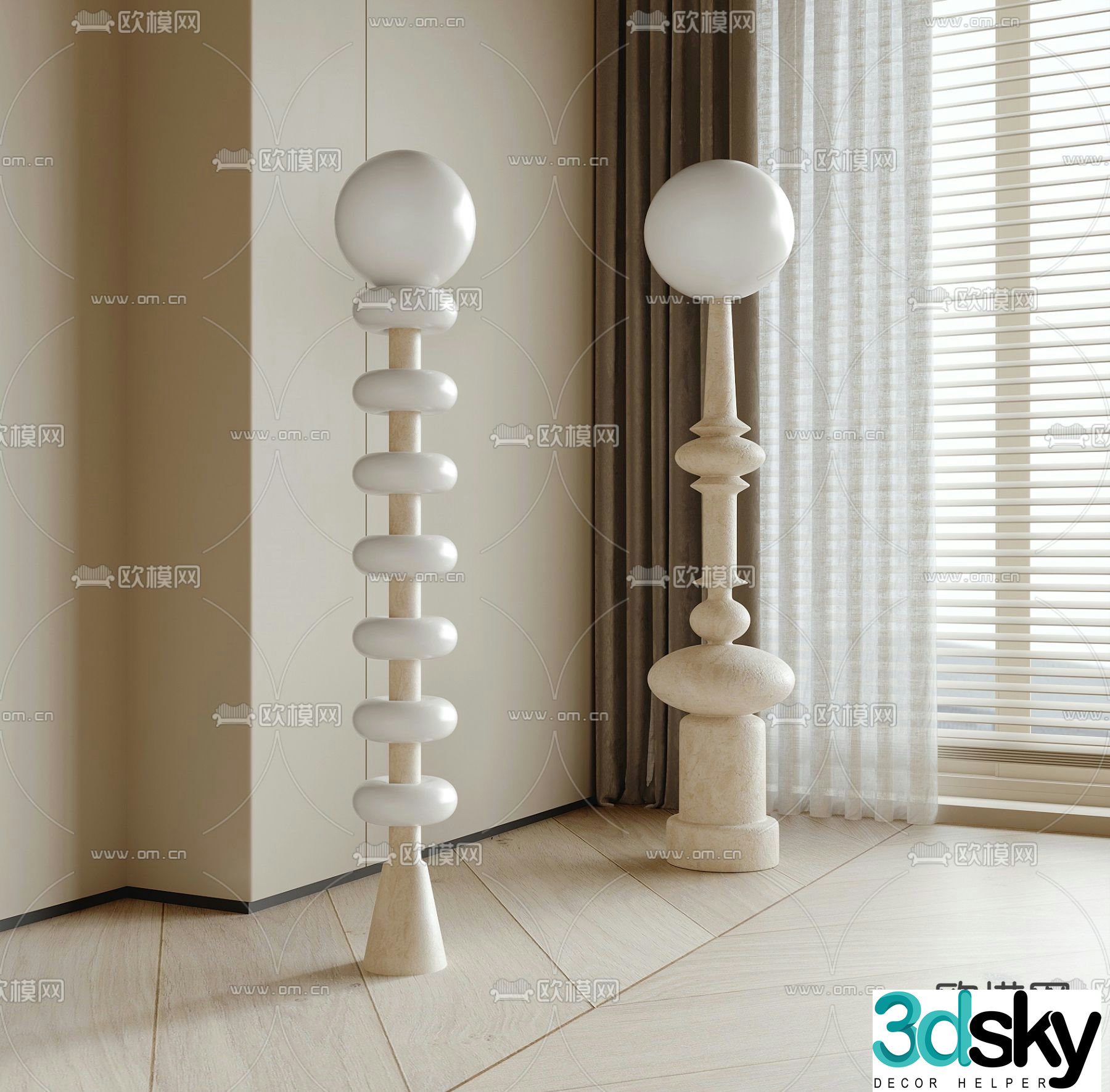 Wai Sad Floor Lamp 3D Model