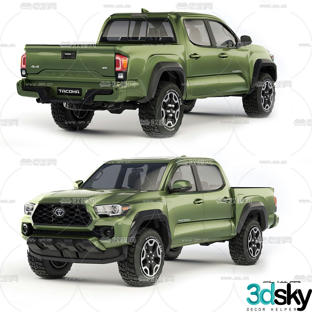 toyota truck pickup car 3d model