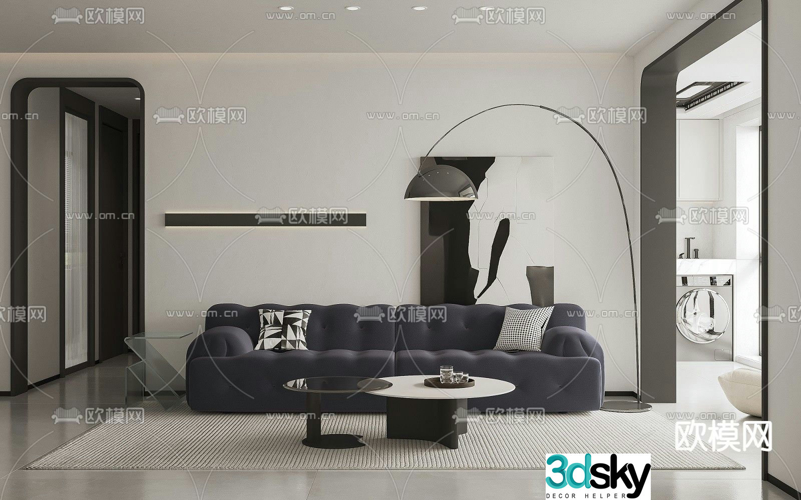 Modern living room 3d model