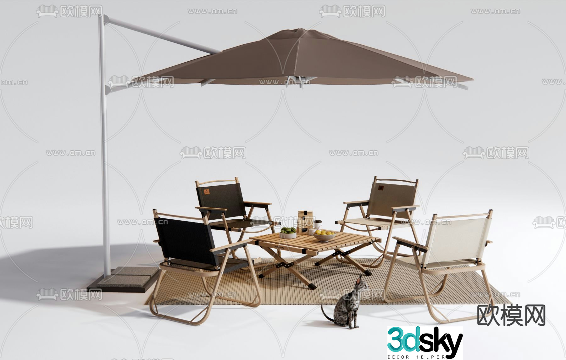 Outdoor tables and chairs camping tables and chairs 3d model