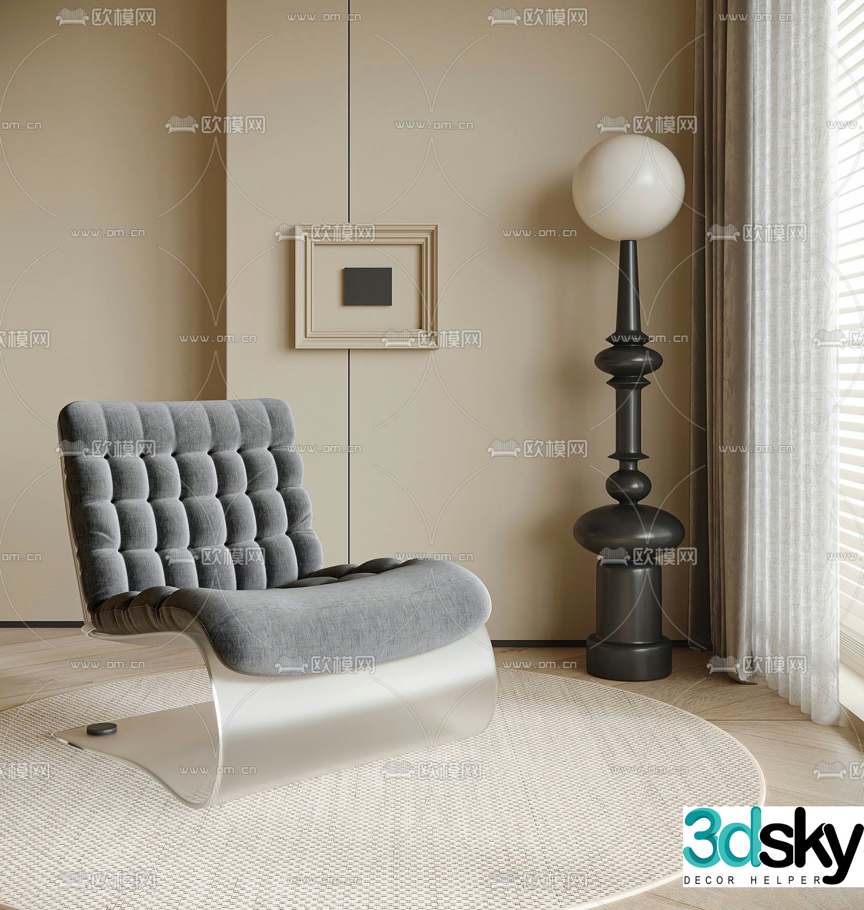 chair leisure chair 3d model