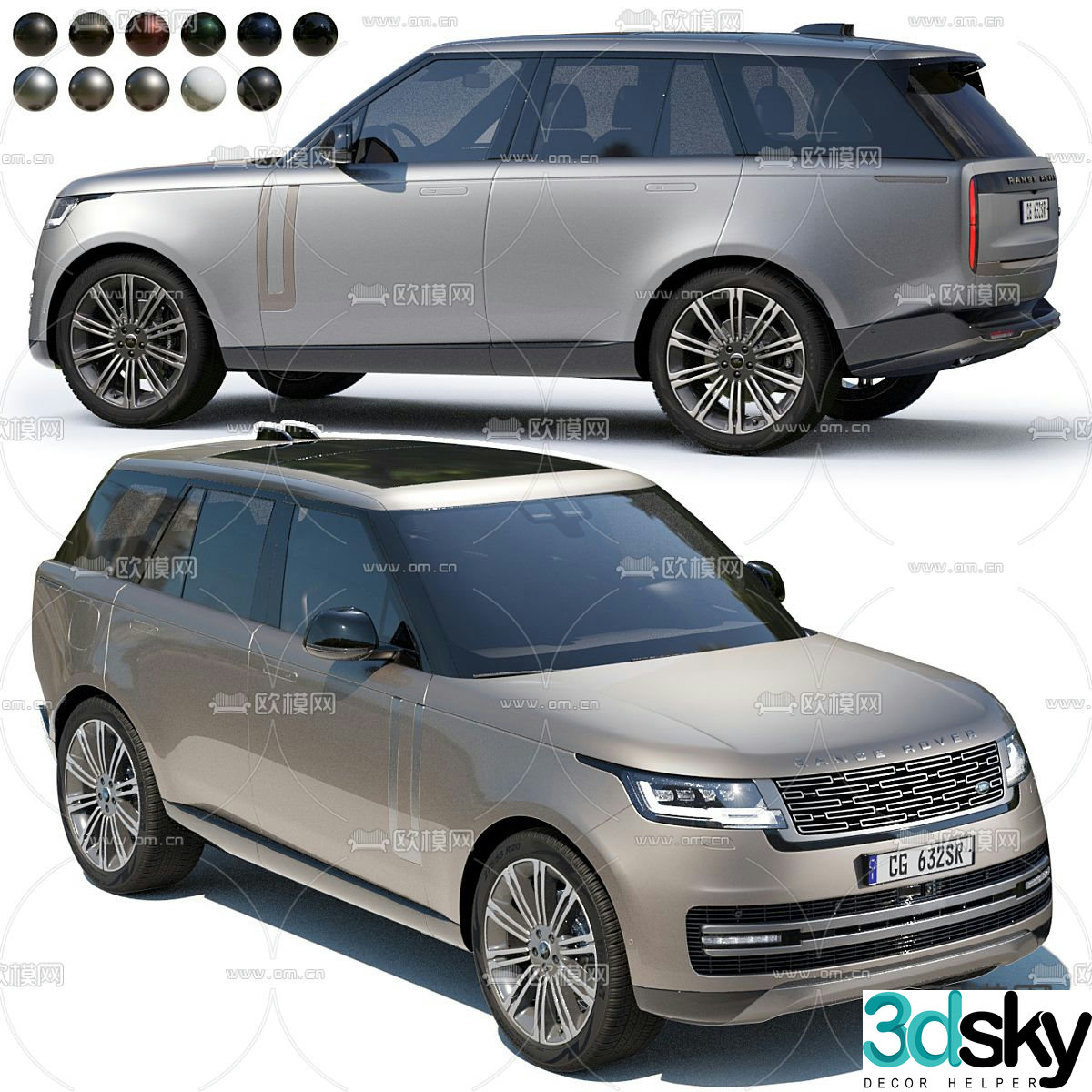 Range Rover Land Rover car SUV car 3d model