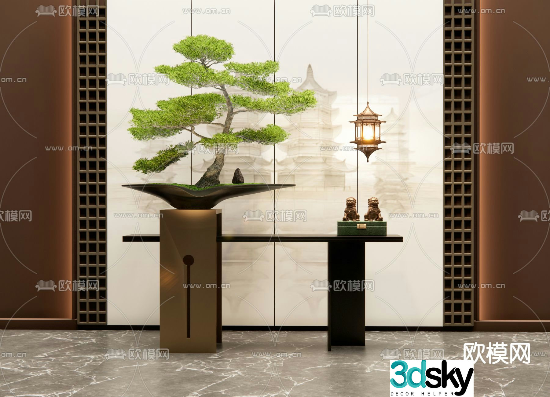 New Chinese-style Duanjingdai 3D model