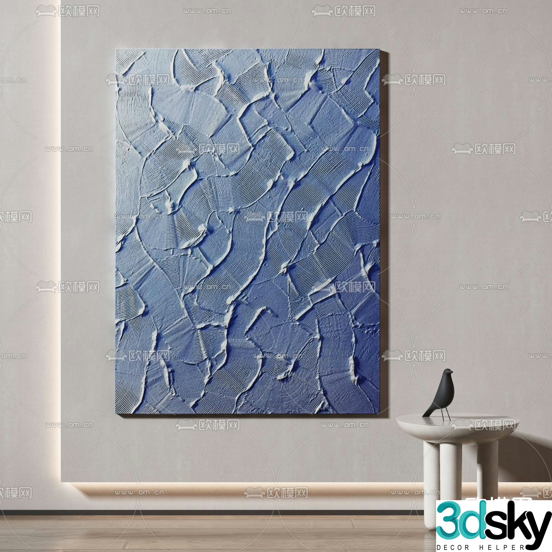 Three-dimensional painting texture painting decorative painting 3d model