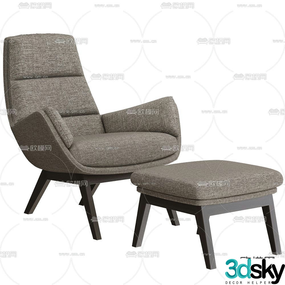 Saiwala chair lounge chair 3d model