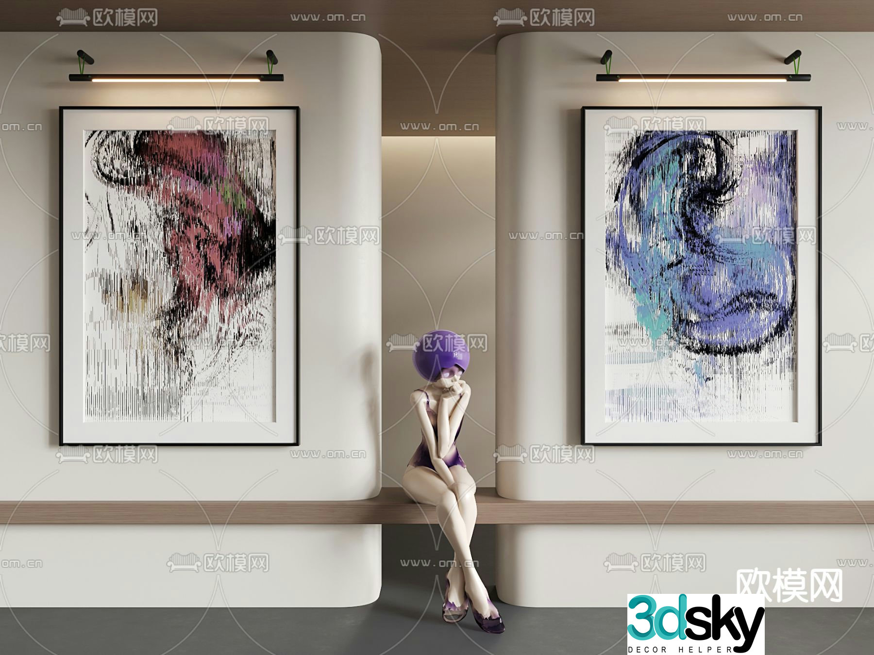 Texture painting Oil painting Decorative painting 3D model