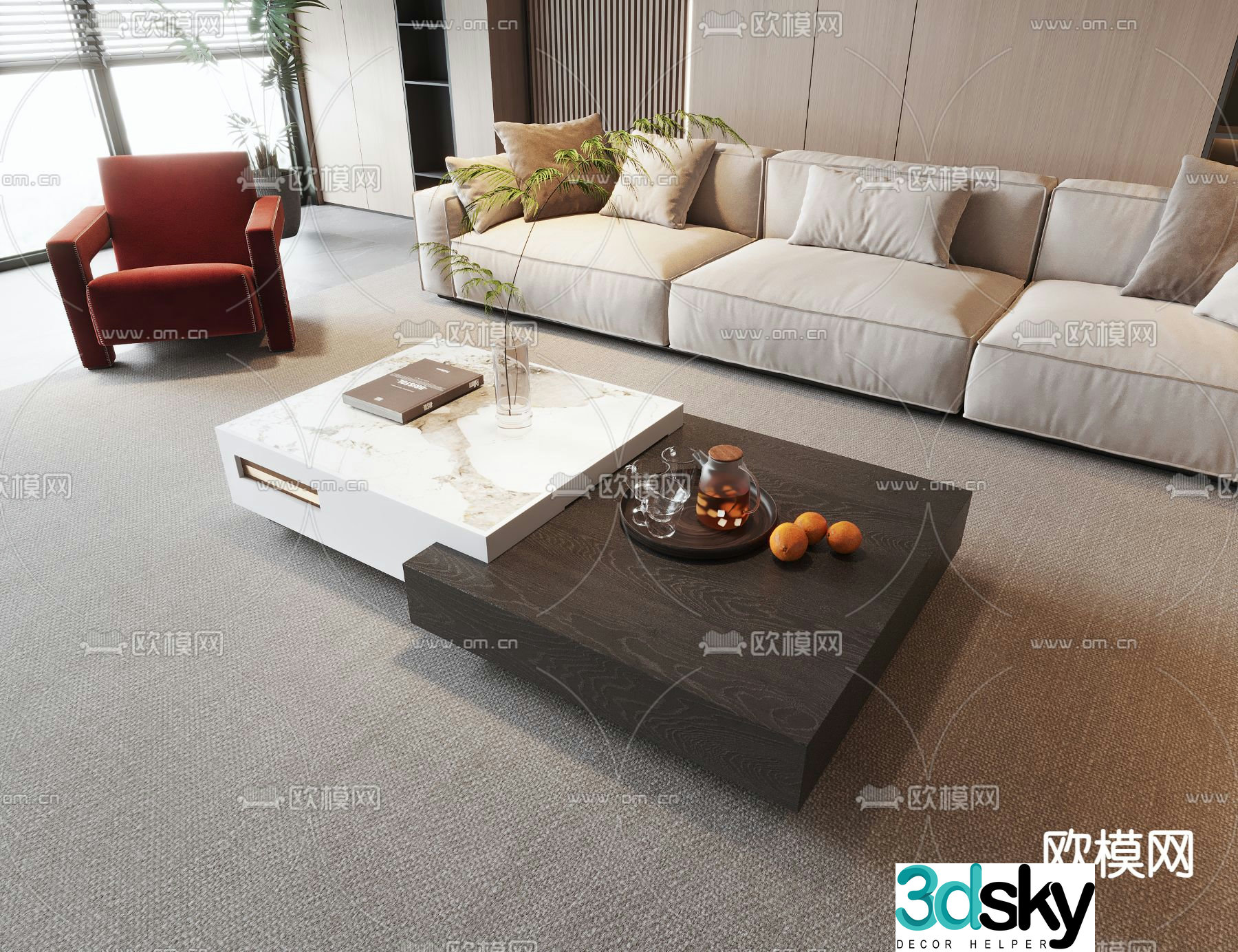 3D model of mother-in-law coffee table