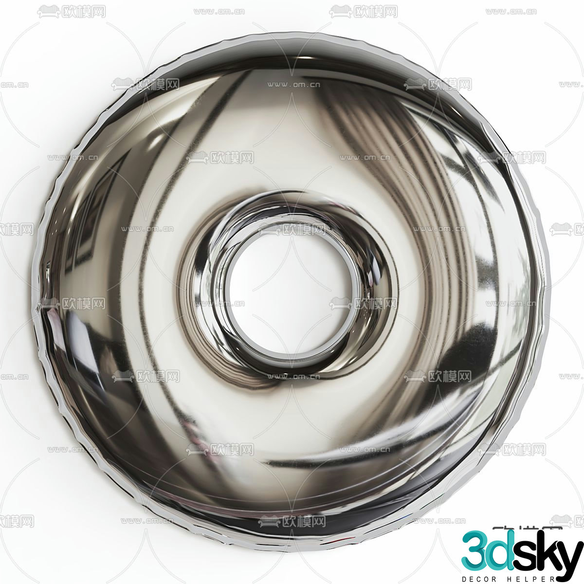 Zieta Luxury Luxury Ornament Round Wall Decoration Mirror 3D Model