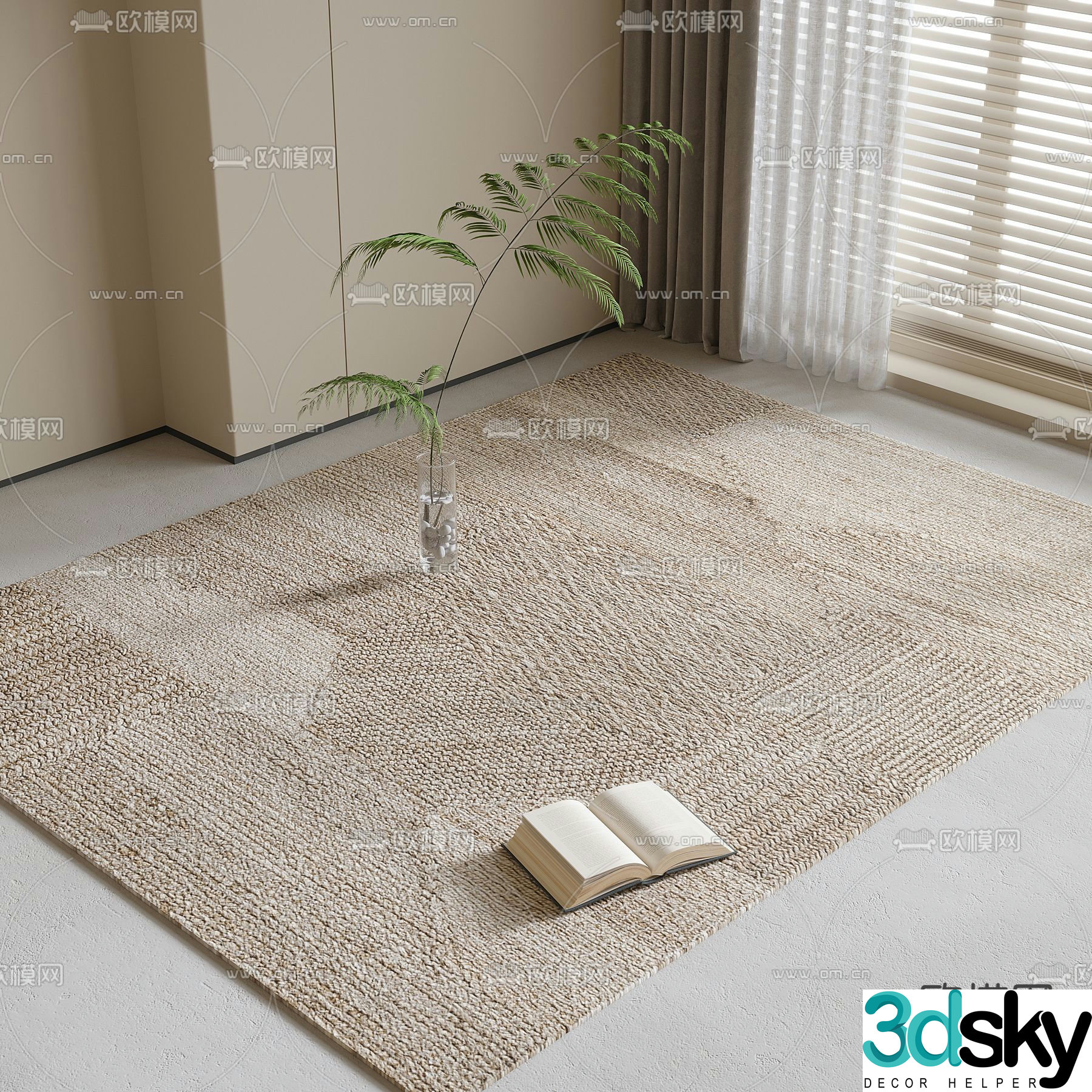 Square carpet 3d model